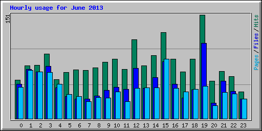 Hourly usage for June 2013